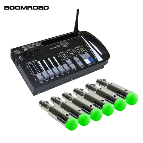 Controlador inalámbrico DMX512 para efectos de luces de escenario, receptor DMX con batería integrada, controlador profesional para DJ, entretenimiento en casa ► Foto 1/6