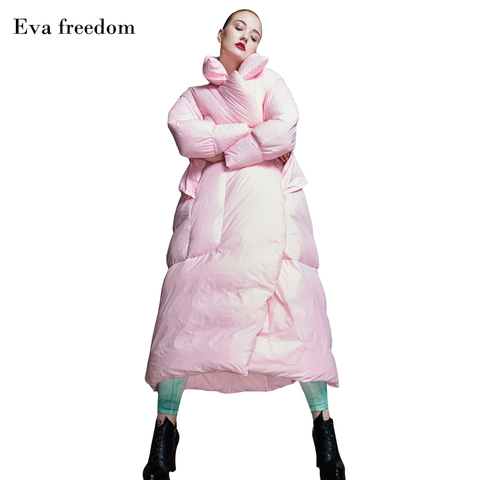 Eva Freedom2022-Chaqueta gruesa para mujer, abrigo europeo y americano de longitud media, cálido y a la moda, de invierno ► Foto 1/6