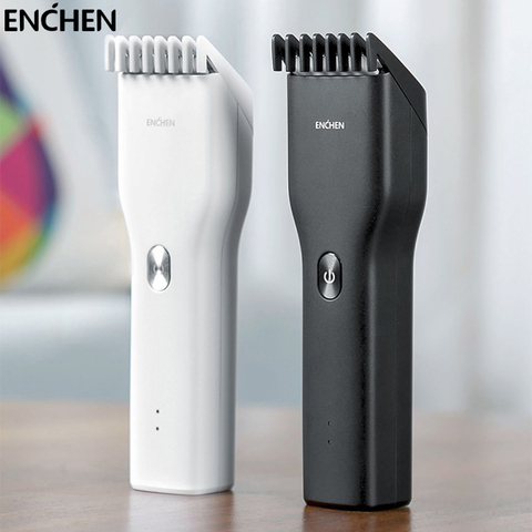 ENCHEN-Cortadora de pelo eléctrica para hombres adultos y niños, cortador de cabello inalámbrico profesional, recargable por USB ► Foto 1/6