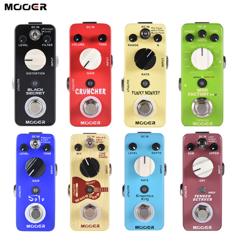 Mooer-Pedal de efectos para guitarra mooer, Mini Pedal de guitarra eléctrica con distorsión Micro secreta negra, Bypass verdadero para accesorios de guitarra ► Foto 1/6