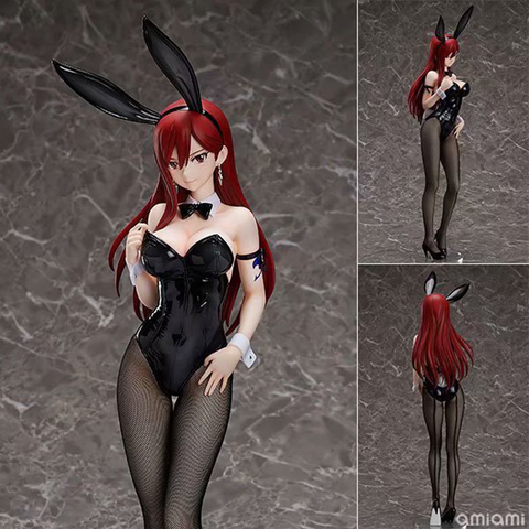 Liberando con cola Erza escarlata Bunny figura de chica de animé chica Sexy de PVC figuras de acción de juguete colección modelo muñeca regalo ► Foto 1/6