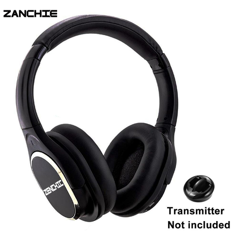 Zanchie-auriculares inalámbricos para ver televisión, cascos con batería de 10 horas, sin retraso de Audio, necesita transmisor ► Foto 1/6