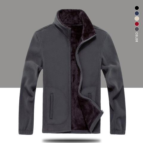 Chaqueta de forro polar para hombre, abrigo cálido 7XL 8XL, abrigo térmico para hombre, prendas de vestir gruesas sólidas con forro interior AY1561 ► Foto 1/6