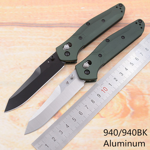 JUFULE-cuchillo plegable con mango de aluminio, herramienta EDC para acampar, caza, Arandela de cobre, 940BK / 940 ► Foto 1/6