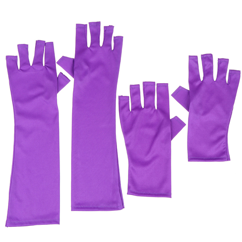 1 par de guantes de Punta abierta para uñas, lámpara de luz UV de protección de 25/40cm, para manicura ► Foto 1/6