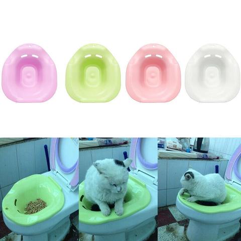 1PC de plástico Kit de adiestramiento de higiene para gatos de formación del sistema de arena Color bandeja baño urinario mascotas suministros aseo del animal doméstico S S8C4 ► Foto 1/6