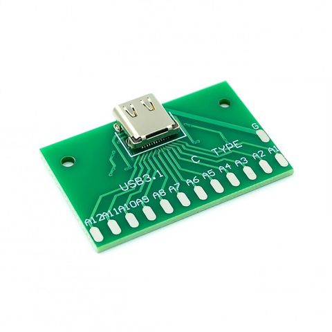 Placa de prueba de cabeza hembra de TYPE-C, adaptador de conector USB 3,1 Con placa PCB, base de 24P para medir la conducción de corriente ► Foto 1/3