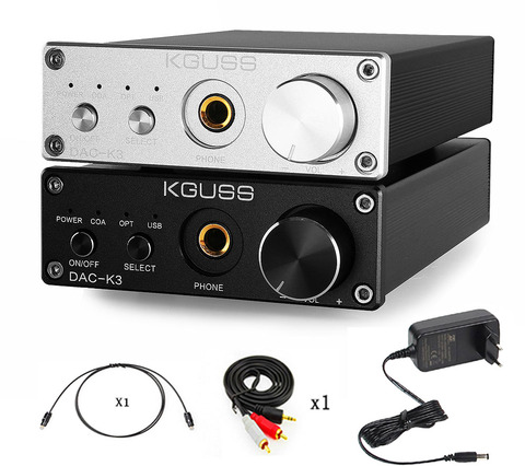 KGUSS DAC-K3 TPA6120 2,0 MINI HIFI USB DAC decodificar Audio amplificador de auriculares 24BIT 192KHz OPA2134 AMP DC12V nos/UE 、 ► Foto 1/6