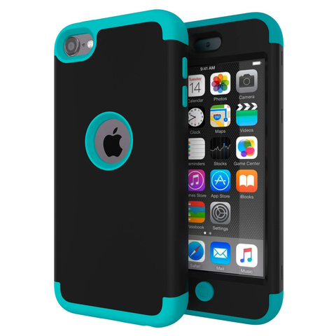 Funda protectora de cuerpo completo para iPod Touch 7/Touch 6, carcasa protectora de doble capa duro PC de alto impacto de trabajo pesado a prueba de golpes ► Foto 1/6