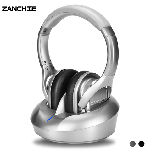 Auriculares inalámbricos Zanchie para ver TV con rango de TRANSMISOR DE RF de 30 pies-AUX RCA óptico Digital, batería de 10 horas, sin retraso de Audio ► Foto 1/6