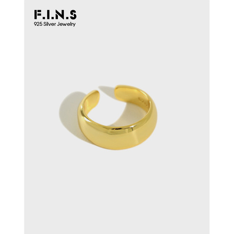 F.I.N.S-pendientes de plata de ley 925 con hebilla en el oído, aretes geométricos minimalistas, lisos, con Clip, para mujeres ► Foto 1/6