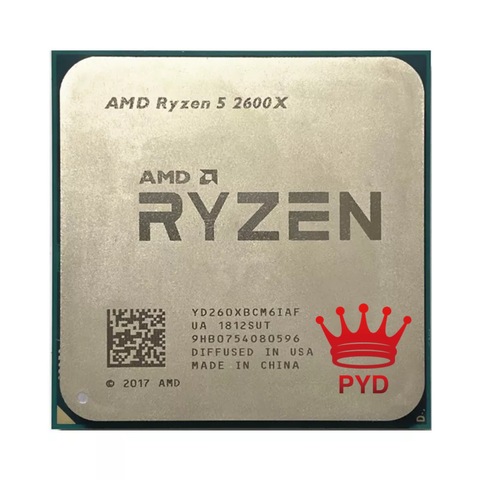 AMD-procesador de CPU Ryzen 5 2600X R5 2600X 3,6 GHz, seis núcleos, 12 hilos, enchufe YD260XBCM6IAF AM4 ► Foto 1/2