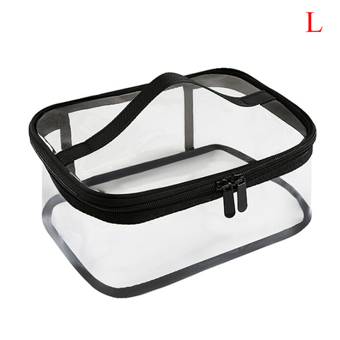 Bolsa de viaje para cosméticos, neceser transparente de PVC con cremallera, 1 Uds. ► Foto 1/2