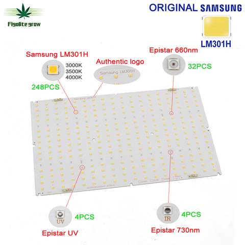 Nuevo LED crecer luz Original Samsung LM301H QB288 cuántica tecnología V3 placa LED Dimmer... MeanWell conductor disipador de calor ► Foto 1/6