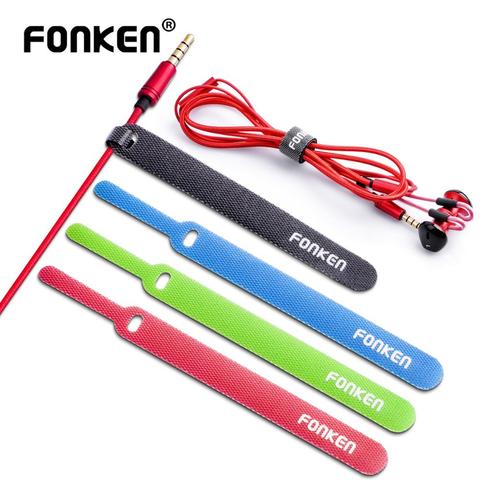 FONKEN 20 piezas organizador de Cables, gestión de Cables de teléfono, ratón AUX HDMI, bobinadora de Cables, bobinado, gancho de nailon, Cables fijos ► Foto 1/6