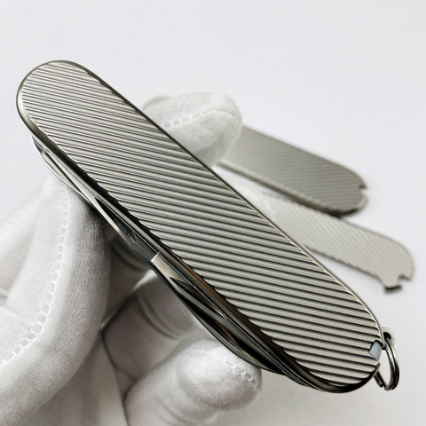 91mm aleación de titanio cuchillo suizo Chip modificado TC4 parche de manija para DIY cuchillo mango Material hacer ► Foto 1/5