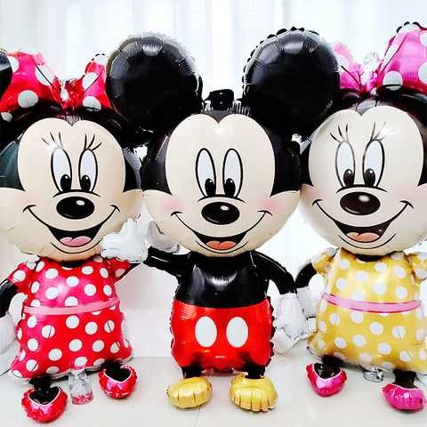 Globo de Mickey, Mickey Mouse, decoración fiesta de cumpleaños decoración de ducha de bebé de los niños fiesta globo de Mickey Globos de aire ► Foto 1/6