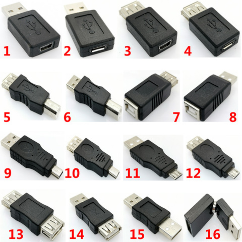 Micro usb macho Mini USB o USB 2,0 macho hembra impresora enchufe usb conector de alimentación adaptador de carga para teléfono MP5 ect ► Foto 1/6