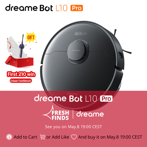 Dreame Bot-Robot aspirador L10 Pro, aspiradora con succión potente de 4000Pa, tanque de agua eléctrico de Carga automática, 150 minutos ► Foto 1/6