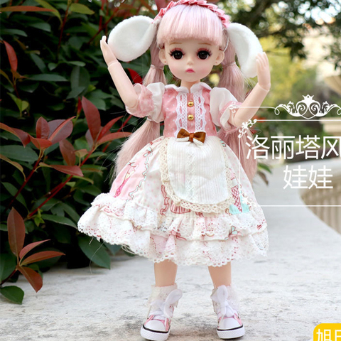 Muñeca Bjd de 30CM, vestido de Lolita, 15 articulaciones móviles, traje escolar, maquillaje, muñeca Bjd artesanal, los mejores regalos para niña, juguete de Animal BJD ► Foto 1/6