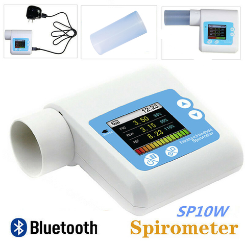 Espirómetro Digital SP10W con Bluetooth, dispositivo respirador con función de respiración, vitalógrafo, FVC, FEV, PEF ► Foto 1/6