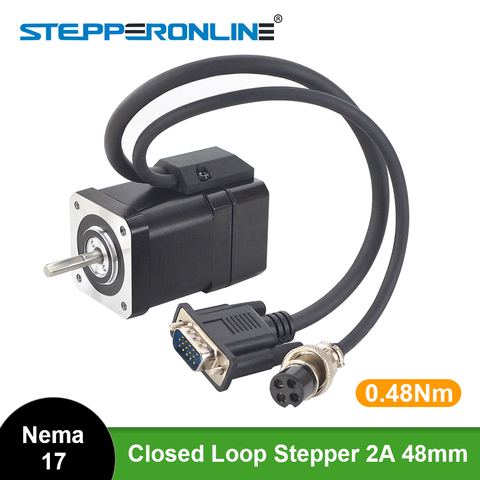 Motor paso a paso Nema 17 de circuito cerrado, 48Ncm, con codificador 1000rcp 2A 48mm, 4 conductores 42, Motor paso a paso Nema17 ► Foto 1/6