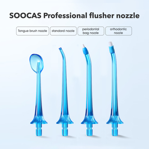 SOOCAS-boquilla de irrigador Oral W3 Pro, boquillas de hilo dental de agua, puntas originales, repuesto adicional ► Foto 1/5
