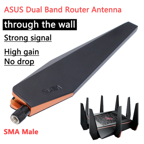 Antena de WIFI de doble banda ASUS GT-AC5300, enrutador inalámbrico RP-SMA macho, amplificador Universal, sintonizador de mástil externo, 2,4G, 5,8G, 8 Uds. ► Foto 1/3