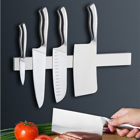 Soporte magnético para cuchillos de acero inoxidable 304, montado en la pared, imán, rejilla de utensilios de cocina, organizador de almacenamiento de cuchillos de Chef, accesorios ► Foto 1/6