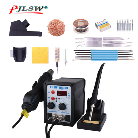 PJLSW 700W doble pantalla Digital soldadores eléctricos + pistola de aire caliente mejor estación de retrabajo SMD mejorada 8586 ► Foto 1/2