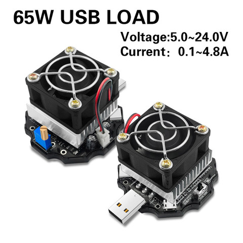 65W USB carga electrónica DC resistencia de descarga de control de batería capacidad cargador de envejecimiento de banco de potencia de corriente ajustable de tensión ► Foto 1/6