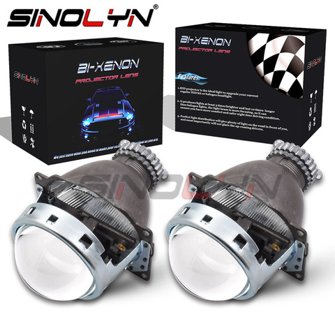 Sinolyn Bixenon lente 3,0 D2S proyector HID Koito Q5 faro lentes de Metal completo Kit para automóviles H4 luces del coche accesorios de ► Foto 1/6