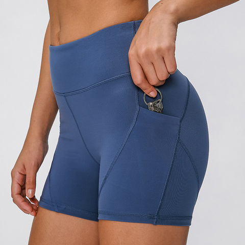 Pantalones cortos nuevos para mujer, con bolsillos para teléfono, entrenamiento, correr, deportes, 2022 ► Foto 1/6