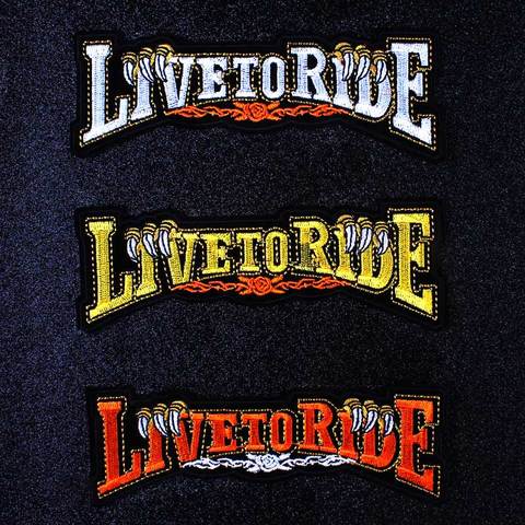 Punky letra bordado parches para ropa motocicleta Biker parches en ropa termoadhesivos apliques rayas DIY G ► Foto 1/6