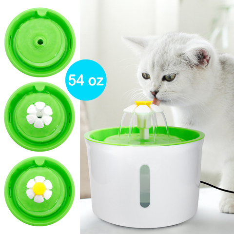 Fuente de agua automática para mascotas, alimentador eléctrico LED de 1.6L, tazón USB silencioso, dispensador de agua para perros y gatos, alimentador de bebedero ► Foto 1/6