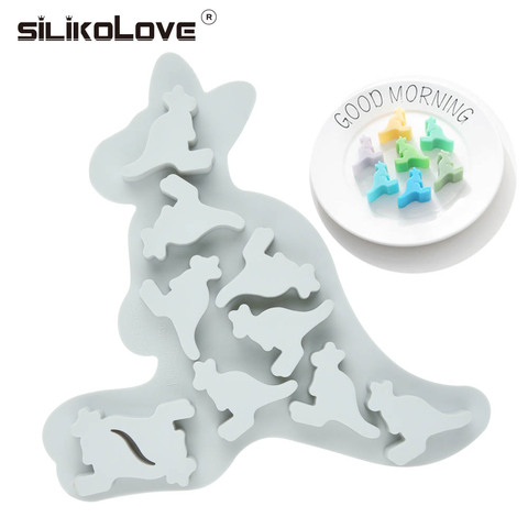 SILIKOLOVE-Utensilios para decoración de tortas con Fondant 3D, molde de silicona de canguro, molde para golosinas y Chocolate en miniatura ► Foto 1/6