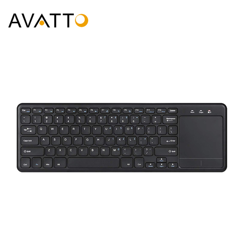 AVATTO susurro 2,4 GHz inalámbrico Multimedia Oficina teclado con Touchpad Combo ratón para Windows PC Smart TV Android Box ► Foto 1/6