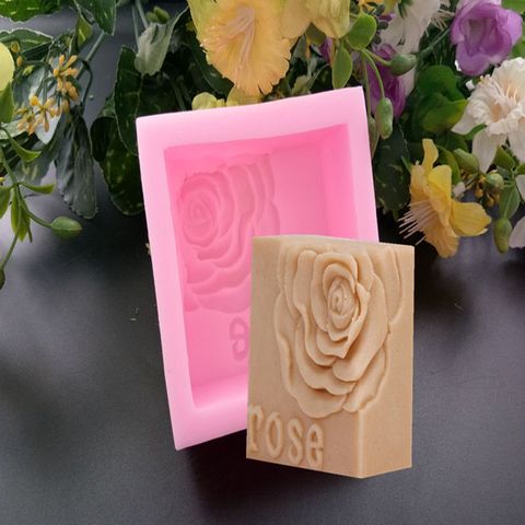 Molde de silicona para jabón de rosas, molde de flor para jabón, vela 3D, moldes de silicona flor para jabón, pastel, Chocolate artesanal ► Foto 1/5