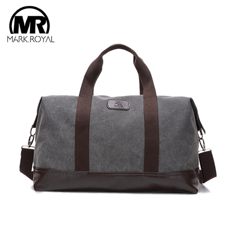 MARKROYAL-bolsos de viaje de lona de alta capacidad para hombre, bolsa de equipaje al aire libre, de un hombro, portátil, Diagonal, para fin de semana, de noche ► Foto 1/6