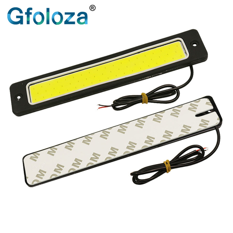 Gfoloza-luces de circulación diurna LED antiniebla, lámpara blanca de alta potencia, Flexible, COB, DRL, impermeable, foco antiniebla automático, 12V, 2 uds. ► Foto 1/4