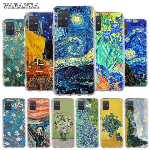 Estrellada de Van Gogh, arte, caso para Samsung Galaxy A50 A51 A71 A10 A20e A21s A30 A31 A40 A41 A70 A20s A01 cubierta Coque Fundas ► Foto 1/6