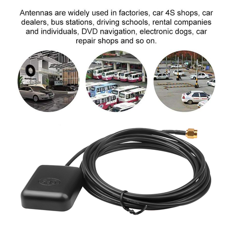 Coche Antena GPS SMA Cable de 3M de Radio de navegación GPS receptor derecho polarización amplificador de GPS 12V para BMW VW Hyundai ► Foto 1/6