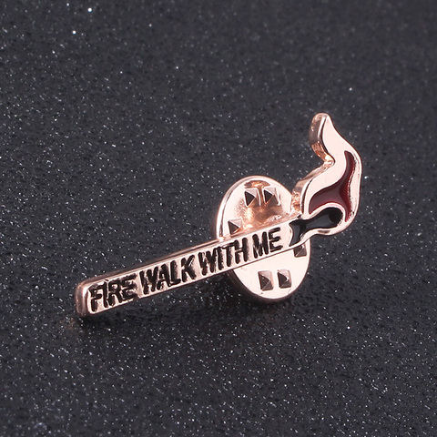 Broche de esmalte de Twin Peaks para mujer, broche de solapa para hombres, joyería para Camisa vaquera ► Foto 1/6