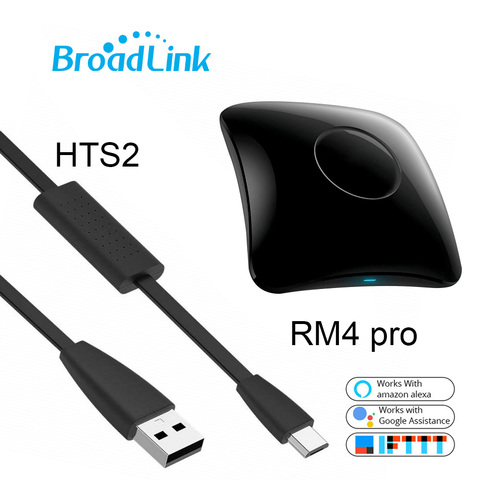 Broadlink-mando a distancia inteligente HTS2 RM4 Pro, automatización del hogar, WiFi, IR, RF, Universal, funciona con Alexa y Google Home ► Foto 1/6