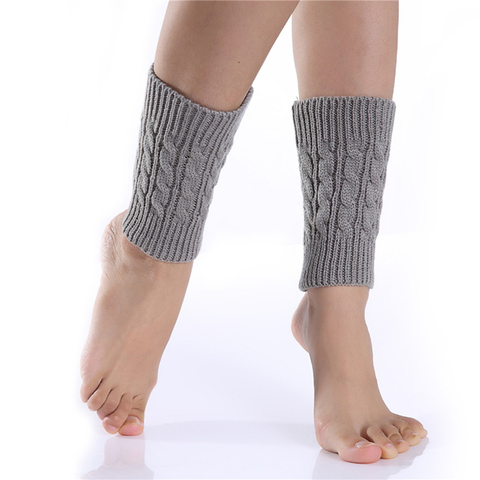 Las mujeres de punto cálido invierno pierna corta pierna arranque puños térmica de moda leggins de mujer pie caliente ► Foto 1/6
