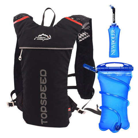 Trail Running-mochila ultraligera de 5L, chaleco de hidratación para correr, Maratón, bicicleta, bolsa de agua con botella de Frasco blando de 500ml ► Foto 1/6