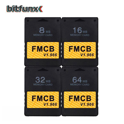 Bitfunx-tarjeta de memoria Free McBoot v1.966, 8MB/16MB/32MB/64MB para PS2, versión FMCB 1.966 ► Foto 1/6
