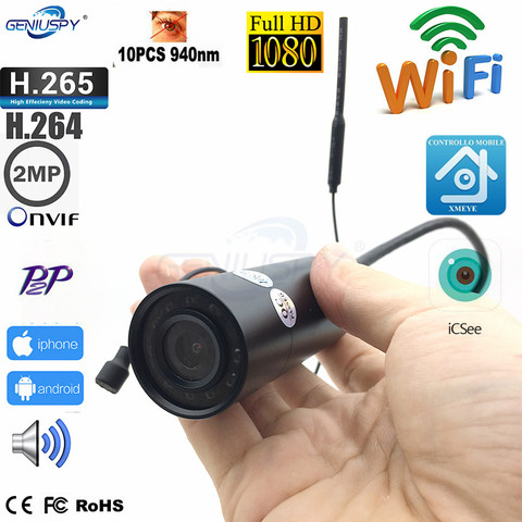 XMEYE-Cámara de Audio IP inalámbrica H265 Sony IMX307, diseño especial, impermeable, 1080P, HD, P2P, Onvif, 940nm, IR, Wifi, Audio ► Foto 1/1