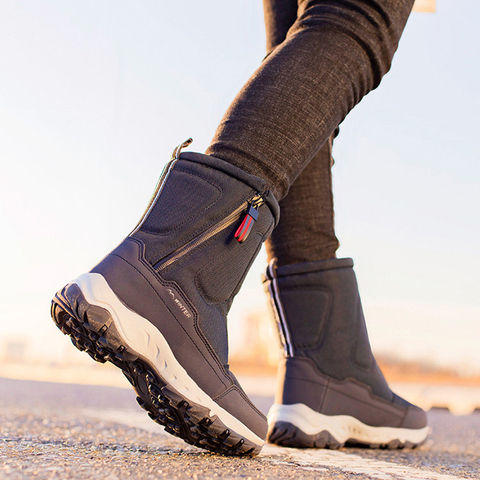 Botas de mujer de invierno de 2022 zapatos de las mujeres botas de nieve impermeable antideslizante botas de invierno botas mujeres zip botas resistentes al viento tamaño 36-41 ► Foto 1/6