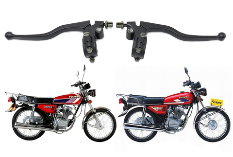 CVO-palancas de embrague de freno para motocicleta Honda CG 125, Cable de palanca de embrague y freno delantero, aleación de aluminio, color negro ► Foto 1/6